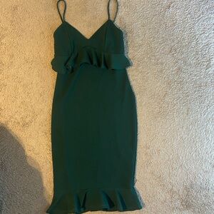 Green Form Fitting Dress